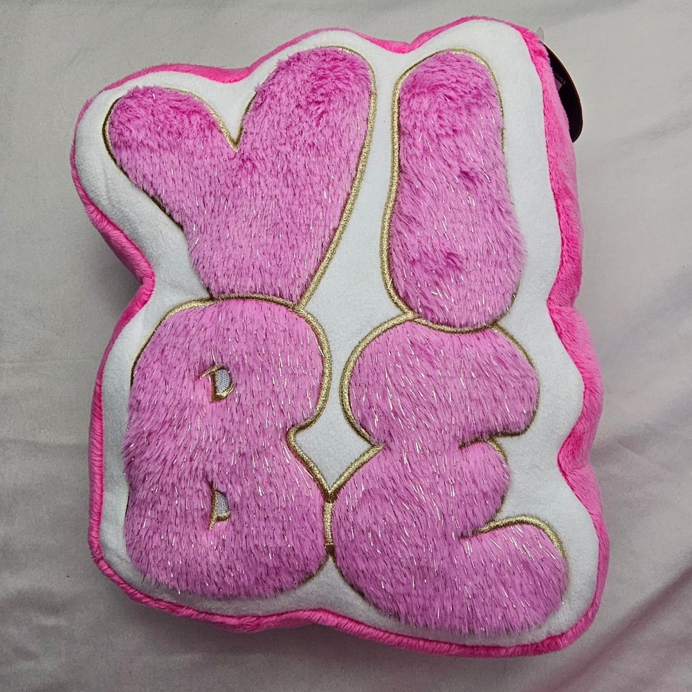 FAO Schwarz Rock & Glam VIBE Retro 10" Pink Plush Pillow New